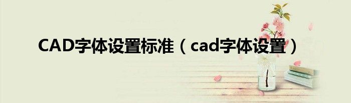 CAD字体设置标准（cad字体设置）