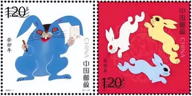 兔年邮票现“蓝兔子”遭吐槽 透着强烈的妖气